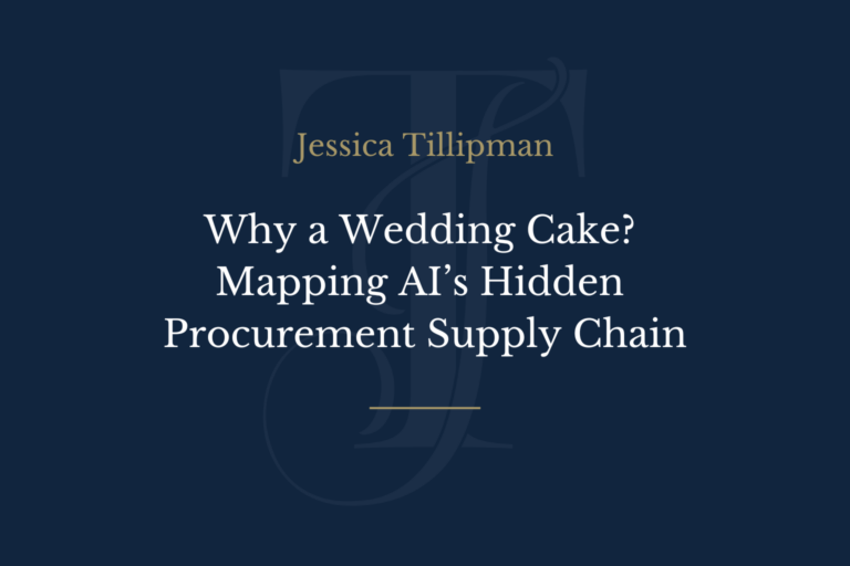 Why a Wedding Cake? Mapping AI’s Hidden Procurement Supply Chain
