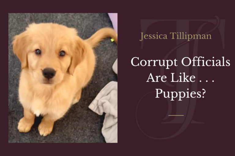Corrupt Officials Are Like . . . Puppies?